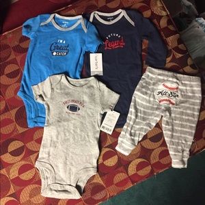 NWT carters onesies and pants